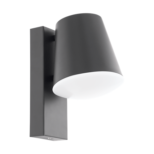 Caldiero-C væglampe i metal Sort, 9W LED E27, bredde 14 cm, dybde 19 cm, højde 24 cm.